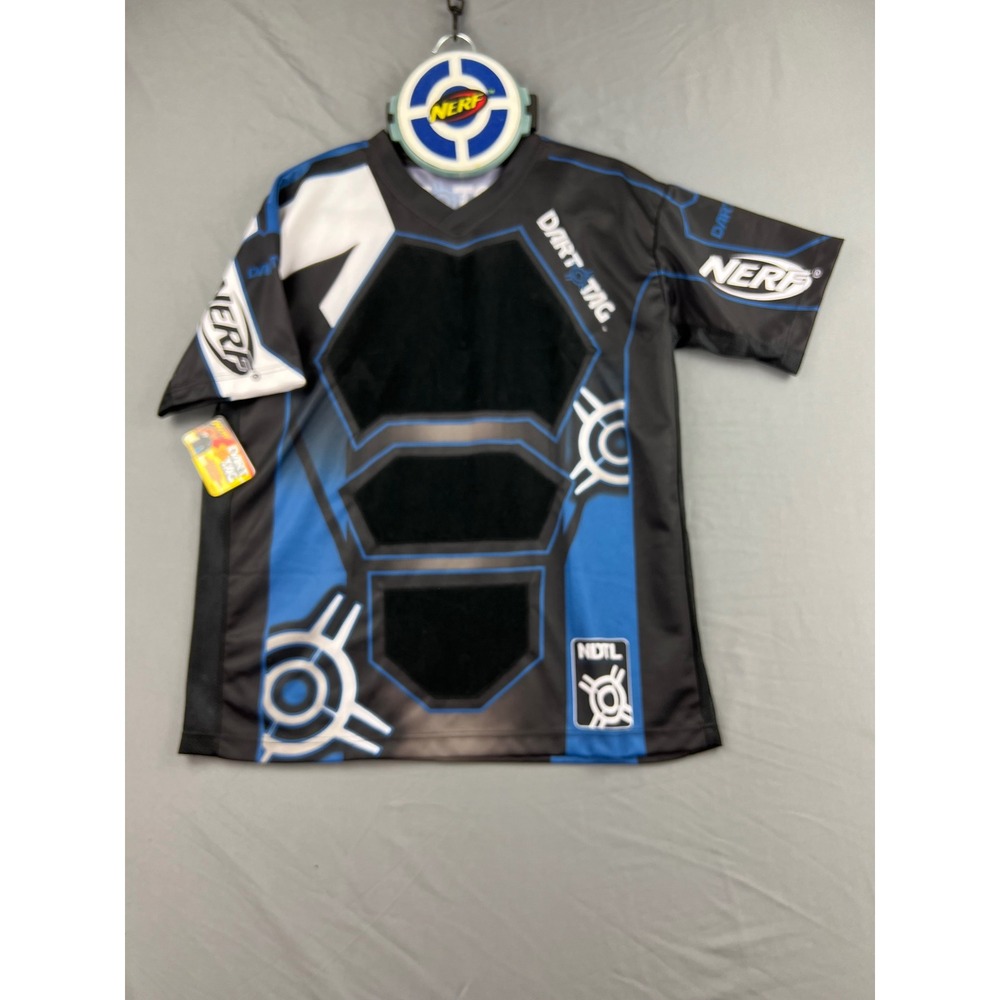Nerf Dart Tag Jersey Kids L/XL Official Competition Blue Black 32001 NEW